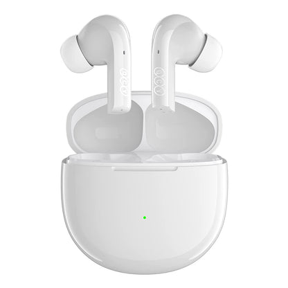 سماعات أذن QCY T18 MeloBuds True اللاسلكية مع ميكروفون رباعي - أبيض