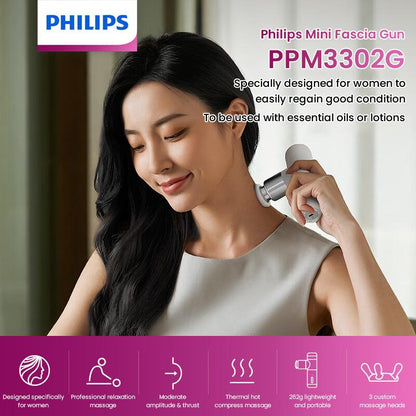 Philips mini fascia gun PPM3302G White