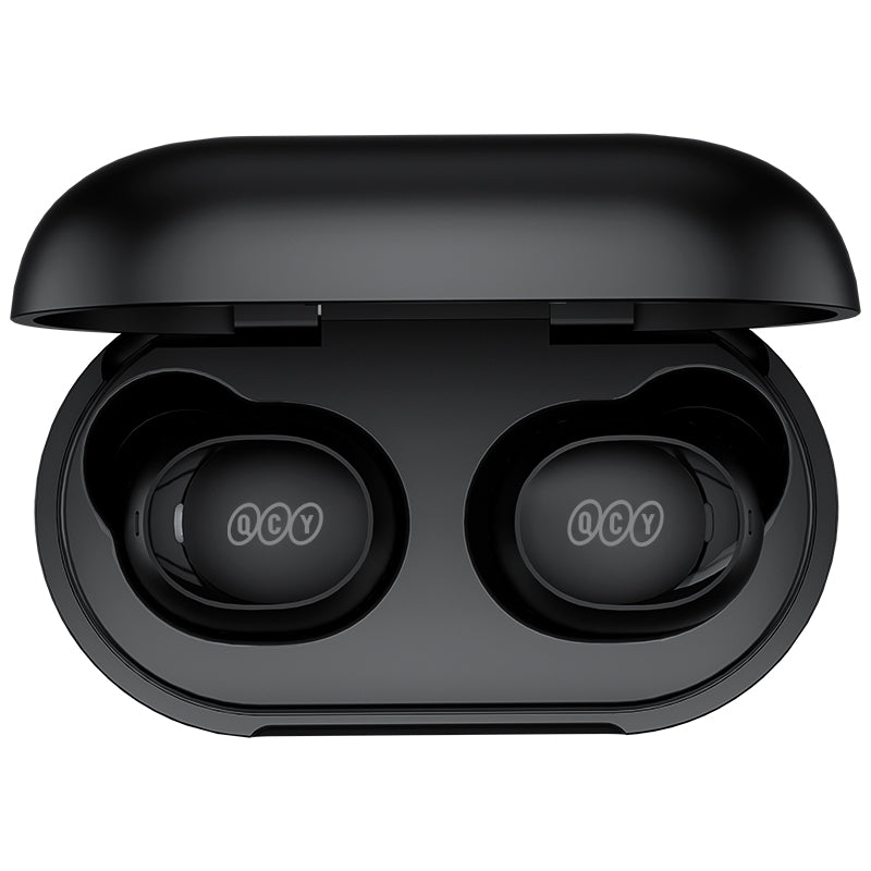 QCY ArcBuds Lite True Wireless Earbuds With 5.3 Bluetooth Connection, 32 Hr Long Battery Life, ENC Technology, IPX4 Sweatproof & Touch Controls - Black