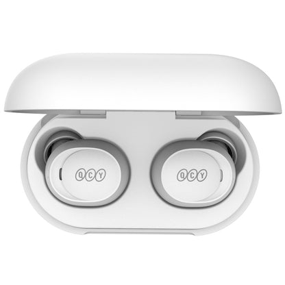 QCY ArcBuds Lite True Wireless Earbuds With 5.3 Bluetooth Connection, 32 Hr Long Battery Life, ENC Technology, IPX4 Sweatproof & Touch Controls - White