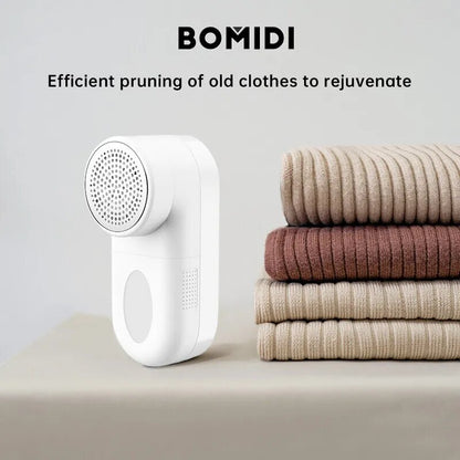 BOMIDI BMQ02 Mini Clothing Hair Ball Fuzz Trimmer Lint Remover - White