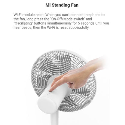 Xiaomi Mi Smart Stand Fan 2 مروحة كهربائية بشفرات مزدوجة - أبيض