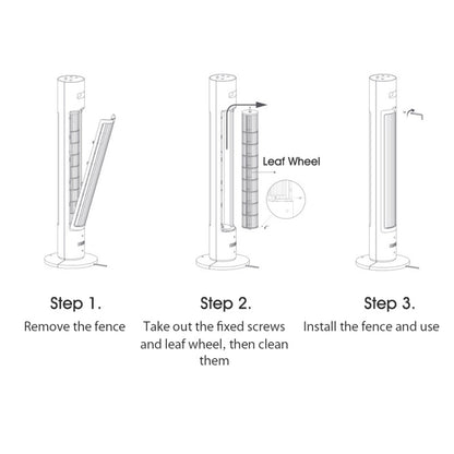 Xiaomi Mijia Smart Tower Fan Bladeless Low Noise & Cool Tower Fan Air Conditioner Cooler With App Control, WiFi Control & Smart Voice Control - White