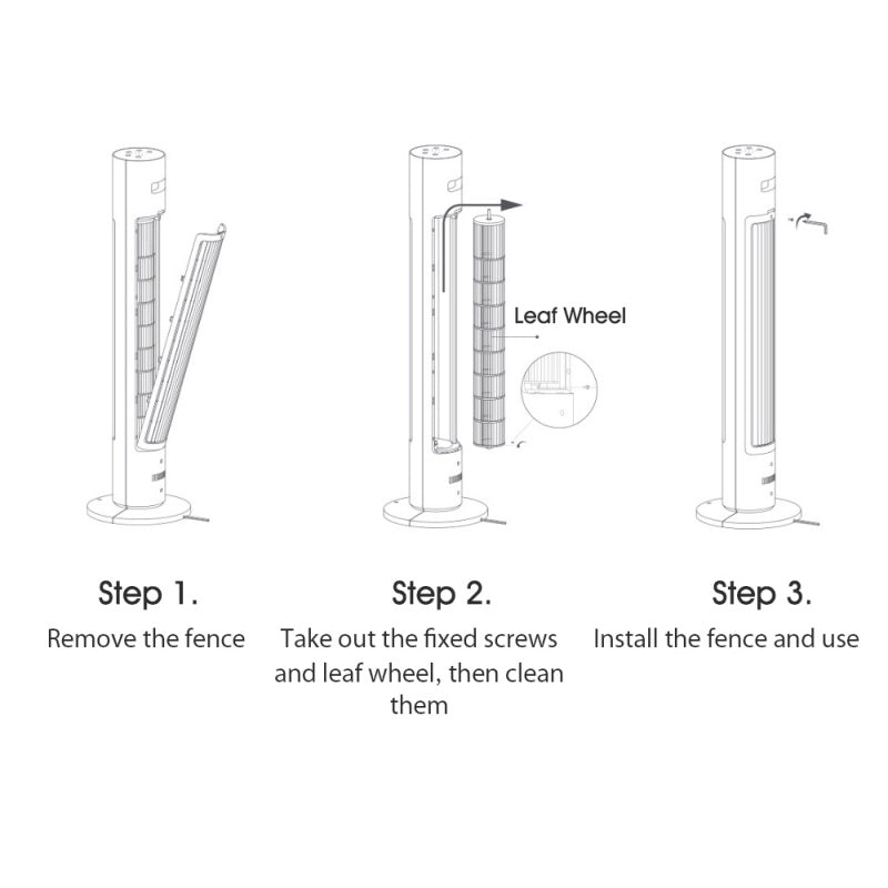 Xiaomi Mijia Smart Tower Fan Bladeless Low Noise & Cool Tower Fan Air Conditioner Cooler With App Control, WiFi Control & Smart Voice Control - White