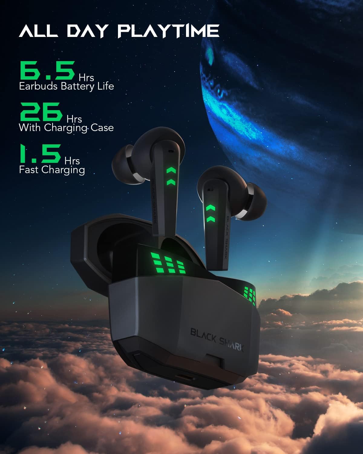 Black Shark T6 Wireless Gaming Earbuds - Black