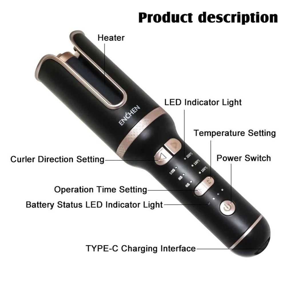 Battery curling outlet iron