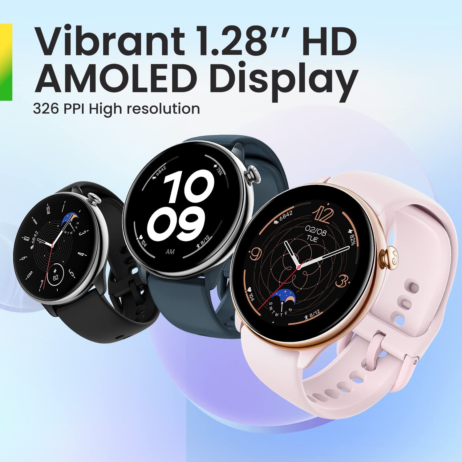 ساعة Amazfit GTR Mini الذكية بشاشة AMOLED مقاس 1.28 بوصة - أزرق