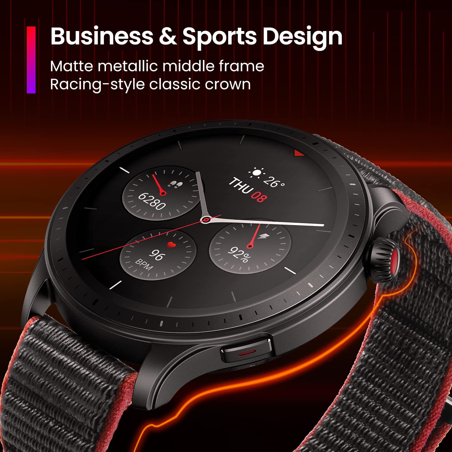 Amazfit best sale gtr red