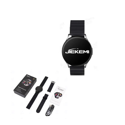 JIEKEMI R1 Smart Watch Water Resistance Watch Watch With Full Touch Screen, Heart Rate Monitor, Step Count, Sleep Tracker and Weather Forecast - Black