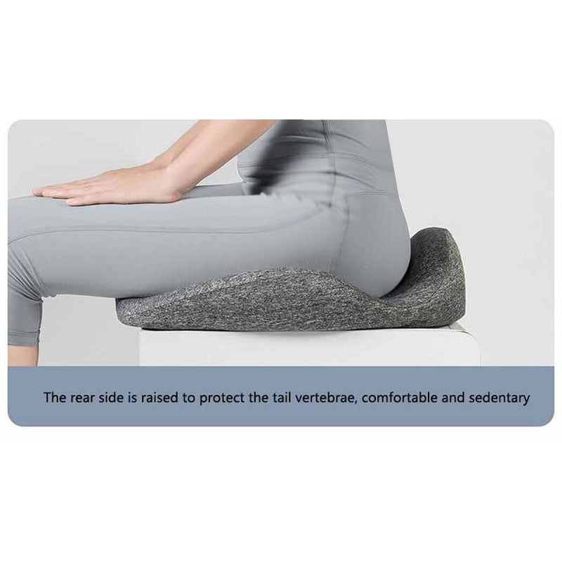 LERAVAN Cushion Seat Car Office Antibacterial Breathable Foam Pillow LF-SE002-MGY Comfortable Cushion With U-Shaped Cutout and Ergonomic Design - Grey