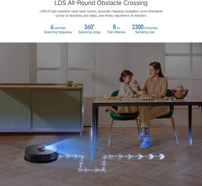 Lydsto Smart Robot Vacuum R1 مع مكنسة كهربائية أوتوماتيكية فارغة ذاتية الشحن وممسحة - أسود