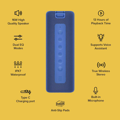 Xiaomi Mi Portable Wireless Bluetooth Speaker - Blue