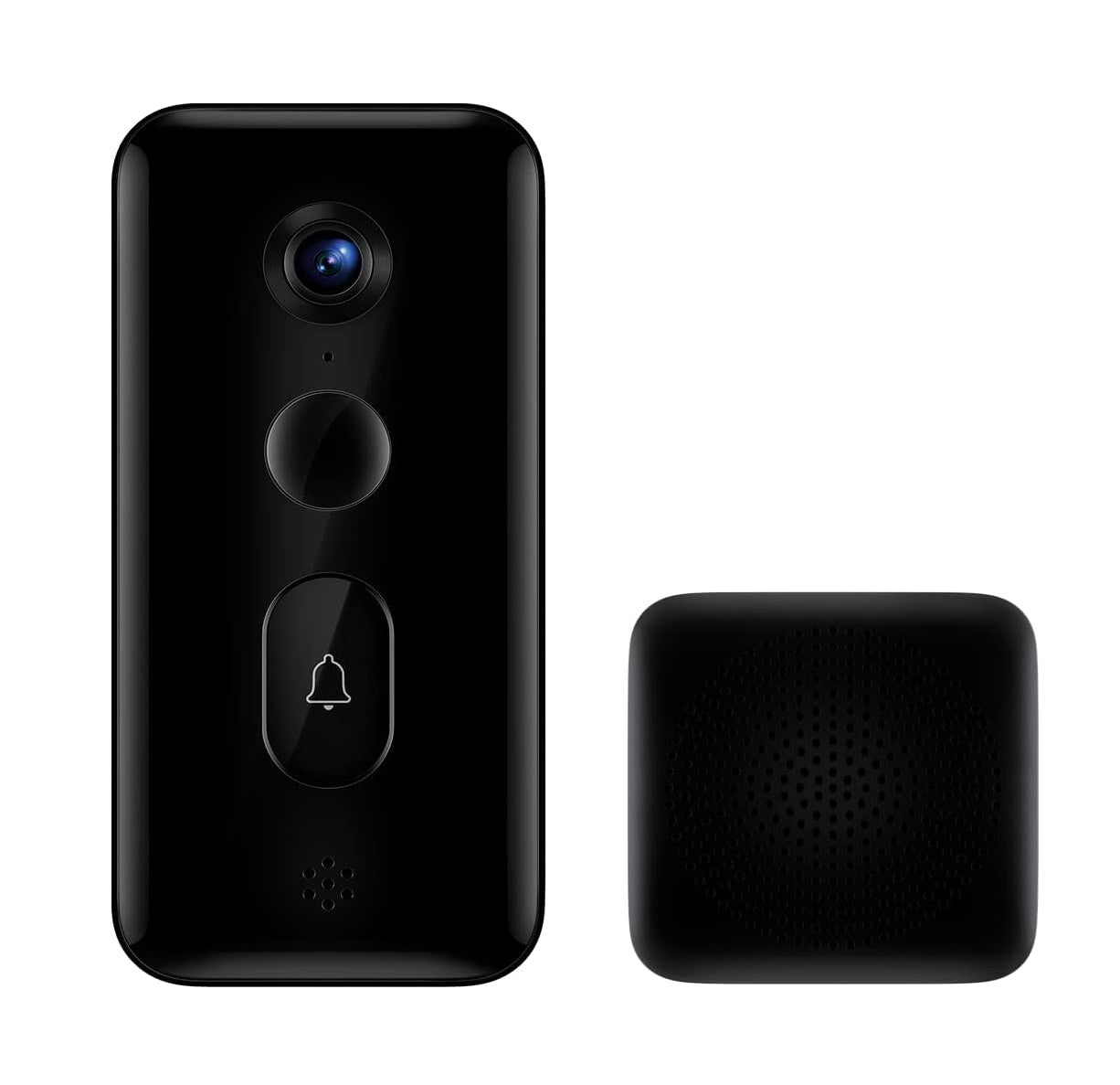 جرس باب Xiaomi Smart Doorbell 3 للأمان مع فيديو 1080 بكسل، رؤية بزاوية واسعة 160 درجة، رؤية ليلية، اكتشاف جسم الإنسان واتصال صوتي ثنائي الاتجاه - أسود