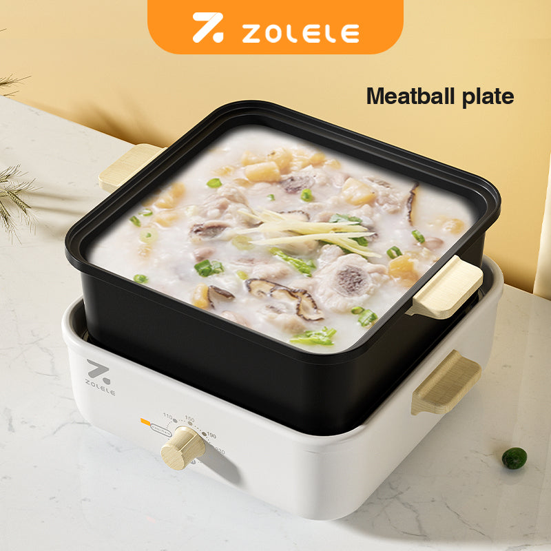 ZOLELE MP301 وعاء الطبخ المنفصل 3 في 1 - أبيض