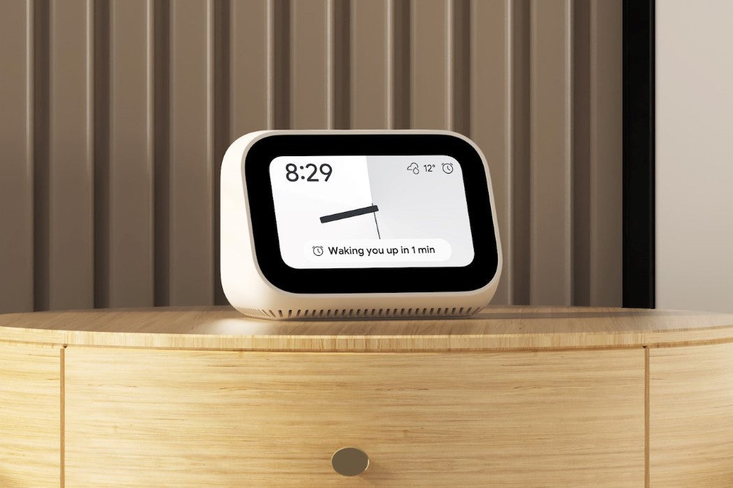 Xiaomi Mi Smart Clock - Voice-Controlled Digital Alarm Clock with LED Display, Smart Home Integration - Modern Design - White