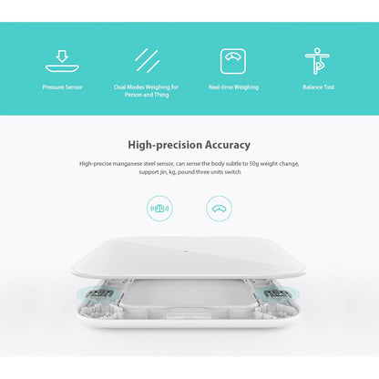 ميزان Xiaomi Mi Smart Scale 2 الرقمي الذكي لوزن الجسم - أبيض