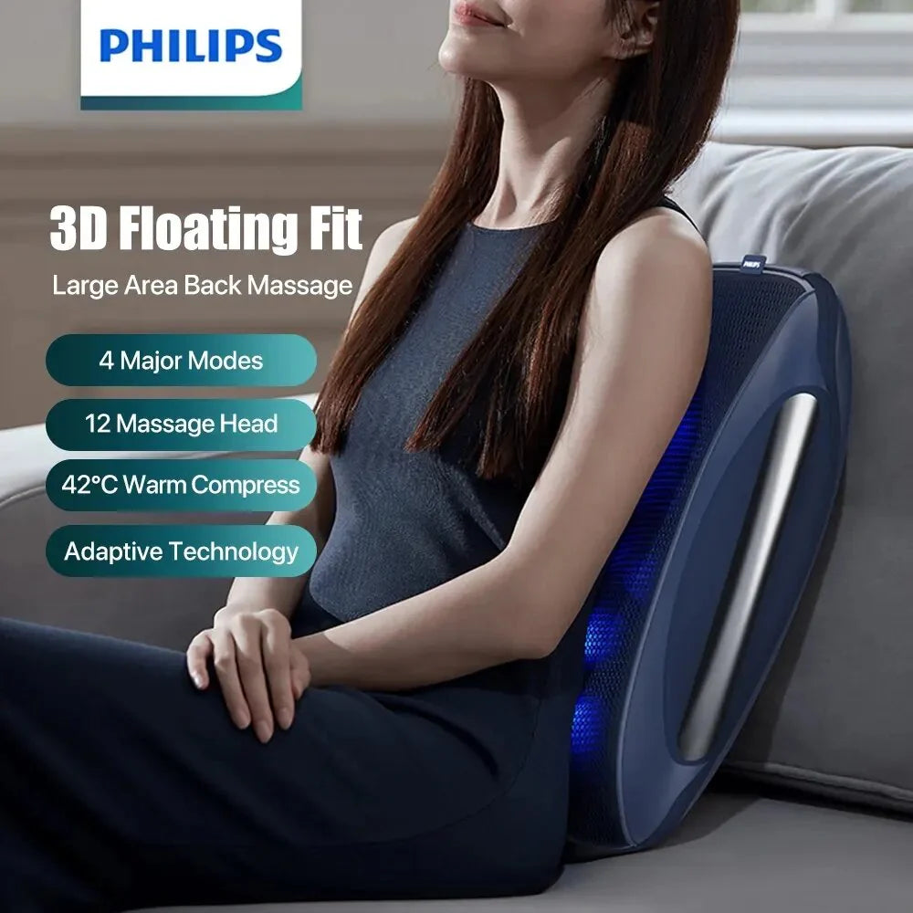 Philips Back Massager PPM4501 Back Massager With Ergonomic Comfortable Fit Design Dark Blue