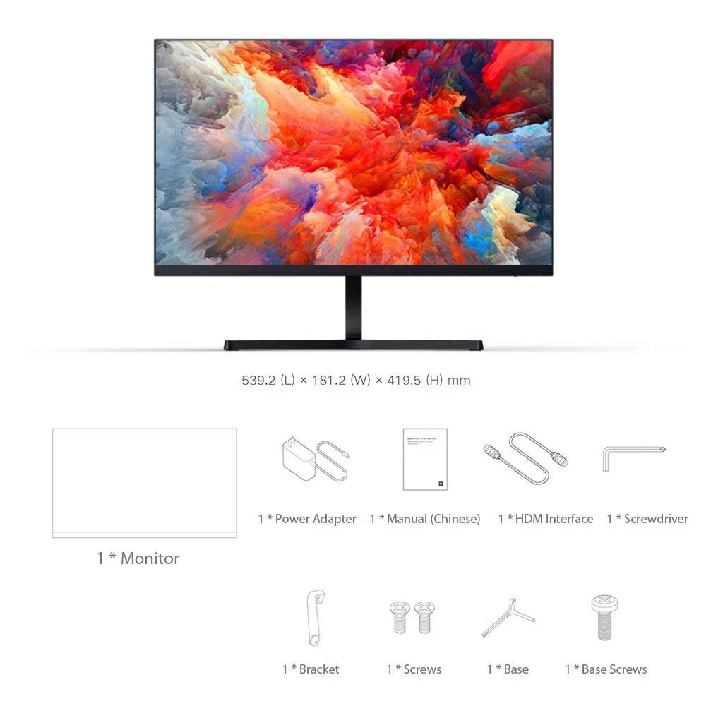 Xiaomi RMMNT238NF Desktop Monitor - Black