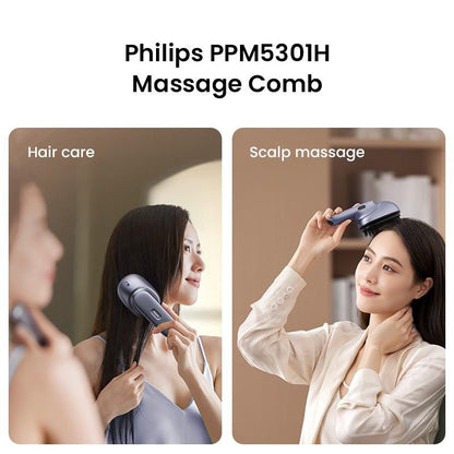 Philips PPM5301H Head Massage Comb, Hair Care Micro-Vibration Massage - Blue - ORRO HOME