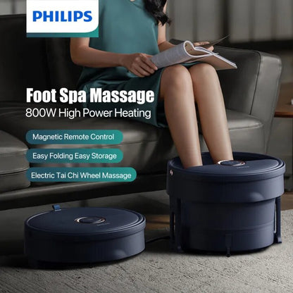 Philips PPM6501 Foot Bath Massager With Warm Water Therapy - Blue - ORRO HOME