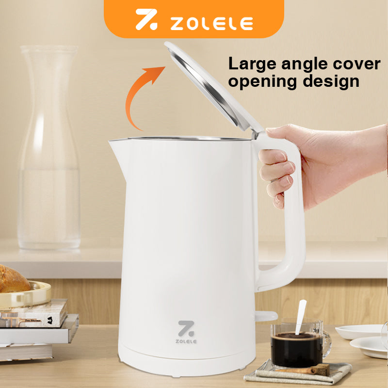 ZOLELE Electric Kettle SH1501B 1.5L Electric Kettle With Rated Power 1500W, Touch Tone Control Mode, Keep Warm Function &  Boil Dry Protection - Black