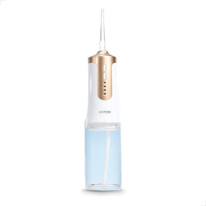 BOMIDI DE02 Portable Water Flosser, 240 ml Water Tank - White/Gold