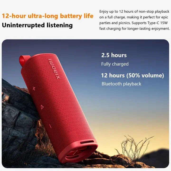 S29D Xiaomi Sound Outdoor 30W Output, True Wireless Stereo (TWS), Powerful Sound -Red