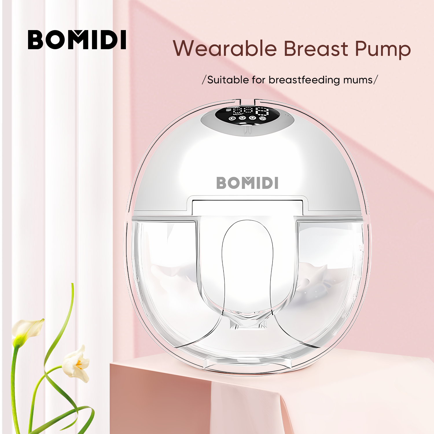 BOMIDI S32 Electric Wearable Breast Pump, Hands Free and Leak Proof Design With LCD Display