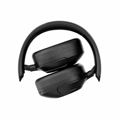 QCY H4 Headphone, Over-Ear Design, Hi-Res Audio, Crystal Clear Call with 43dB Noise Cancellation, Bass Mode, Bluetooth 5.3 Strong Connectivity, 70 Hours Battery Life and Multi Point Connection - Black