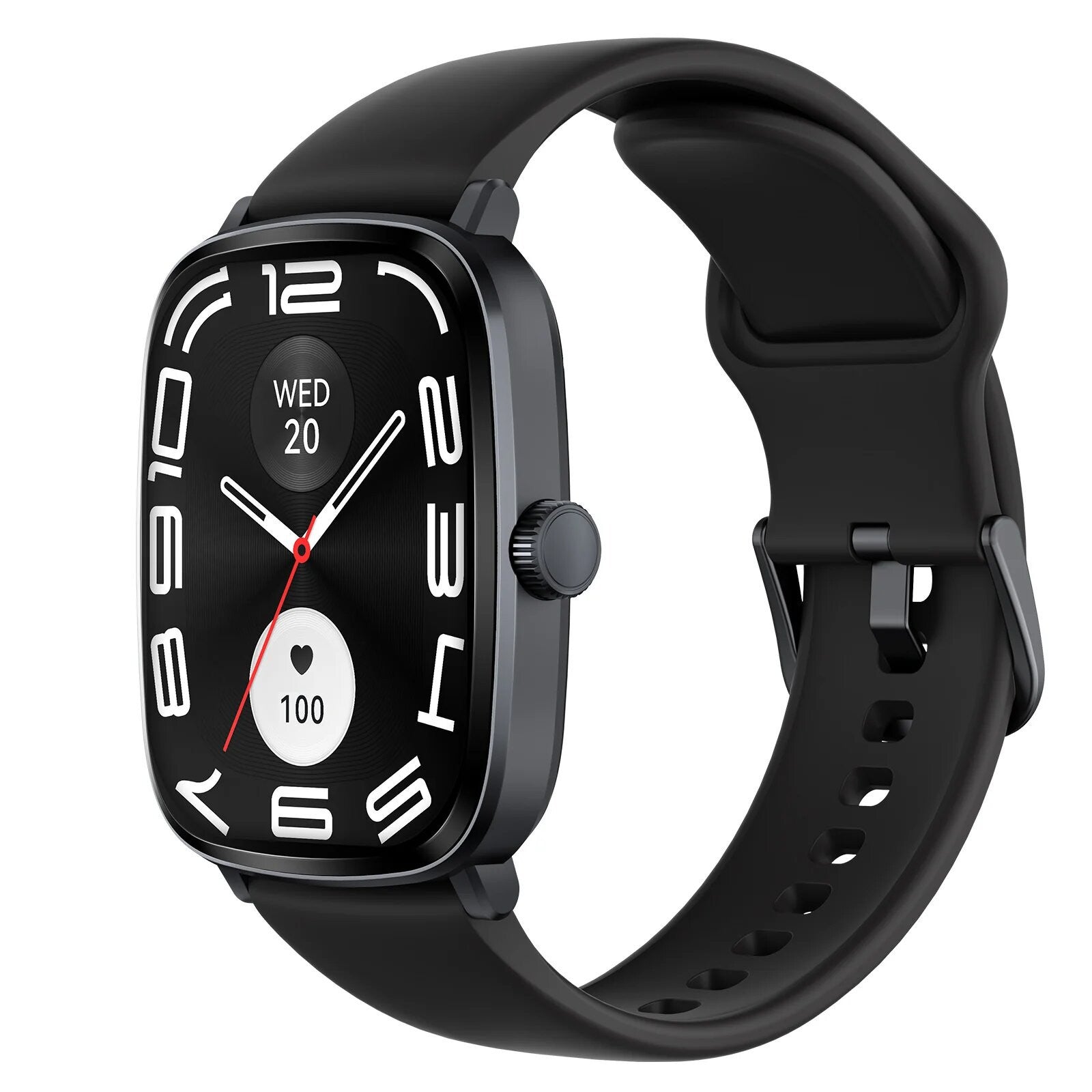 Haylou RS5 Smartwatch, 2.01" AMOLED Display with Silicone & Braided Straps,Over 150 Watch Faces - Black