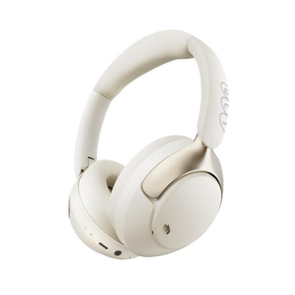 QCY H3 Pro ANC Wireless Over Ear Headphone,50dB Noise Cancelling, 55 Hours Playback, Comfortable Fit, Clear Calls with AI, 5.4 Bluetooth, Wired & Wireless Connectivity and 40mm Dynamic Drivers - White