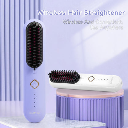 BOMIDI HB2 Wireless Hair Straightener Comb for Various Hair Style  USB Rechargeable