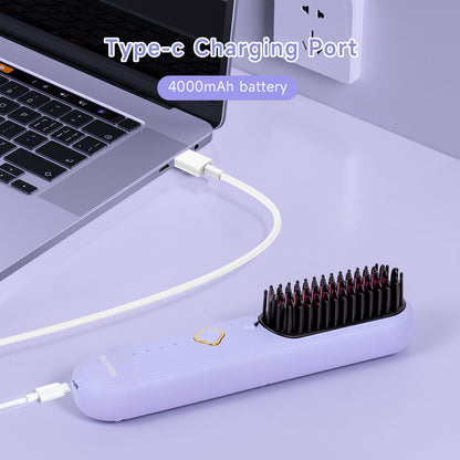 BOMIDI HB2 Wireless Hair Straightener Comb for Various Hair Style  USB Rechargeable