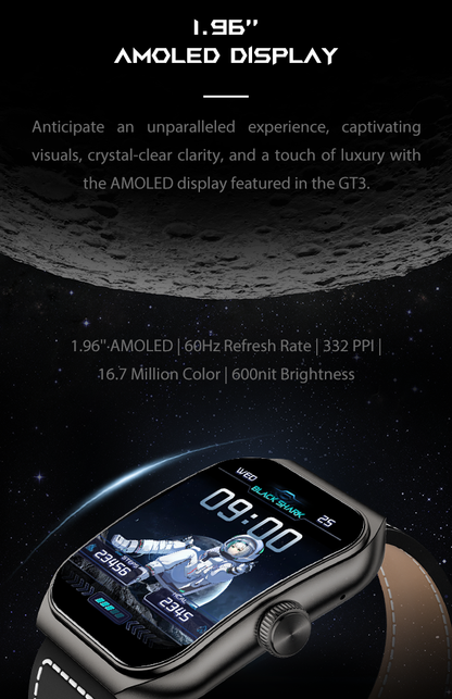 Black Shark Smart GT3 Smartwatch With 1.96 AMOLED Display