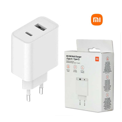 Mi 33W Wall Charger (Type-A+Type-C) 33W High Power Output PD Fast Charging