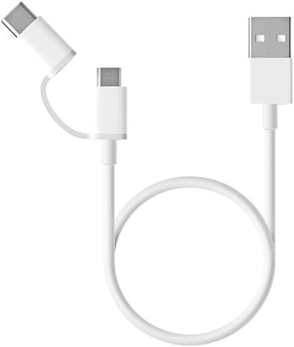 Mi 2-in-1 USB Cable Micro USB to Type C 30cm White