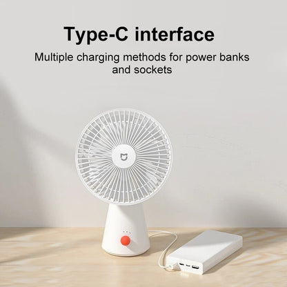 Xiaomi ZMYDFS01DM Rechargeable Mini Fan Long Battery Life 4000mAh - White - ORRO HOME