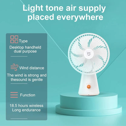 Xiaomi ZMYDFS01DM Rechargeable Mini Fan Long Battery Life 4000mAh - White - ORRO HOME