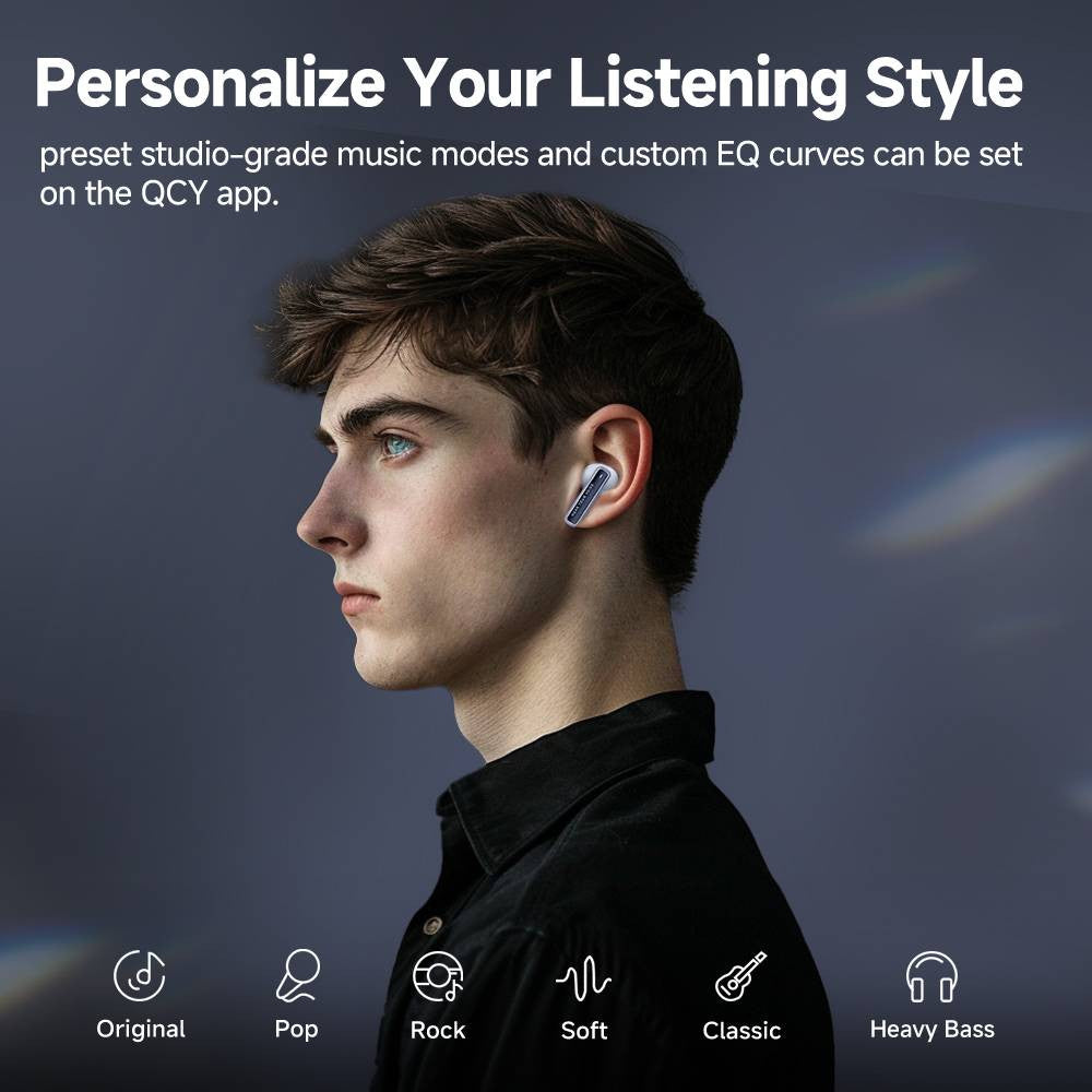 QCY MeloBuds Neo Wireless Earphone,Transparent & LED Power Display