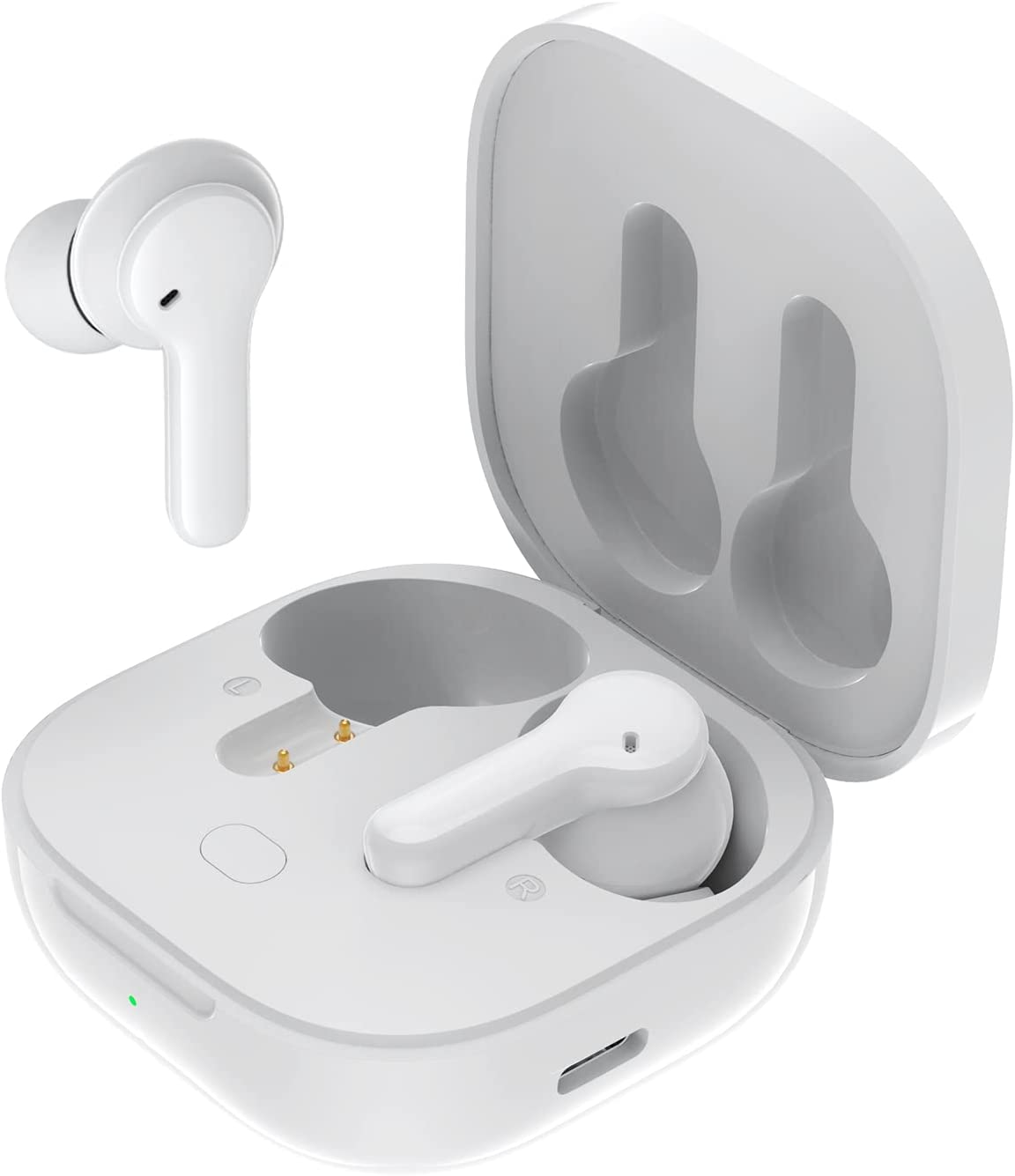 QCY T13 ANC Earbuds Featuring Active Noise Cancellation Adjustable ANC - White