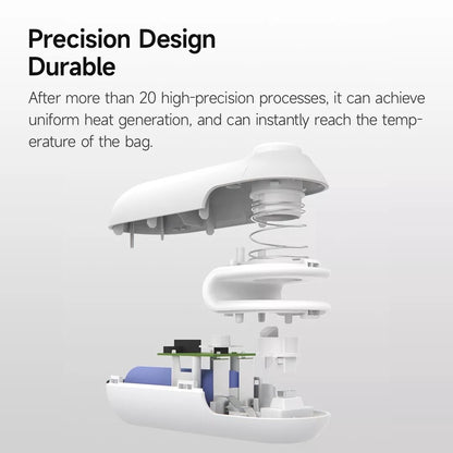 Lydsto جهاز صغير محمول لغلق الطعام، جهاز محمول لغلق الطعام، خفيف الوزن، أداة ضغط لاصقة، تسخين سريع، متعدد الوظائف، مانع تسرب الأكياس وقاطع مزدوج إصدار البطارية - أبيض