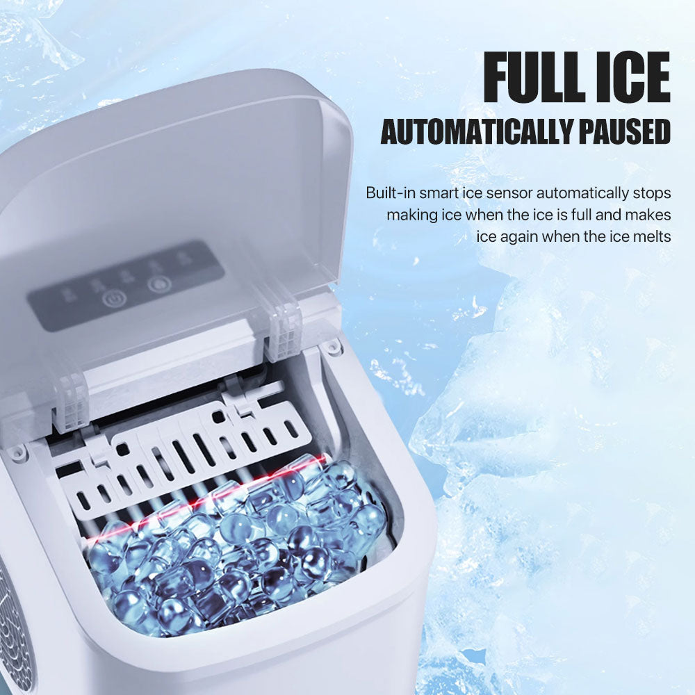 Lydsto Ice Maker Machine IC1 XD-ZDZBJ02 With Adjustable Ice Size, Auto Self Cleaning,Timely Reminder of Water Shortage and Low Noise Operation  - White