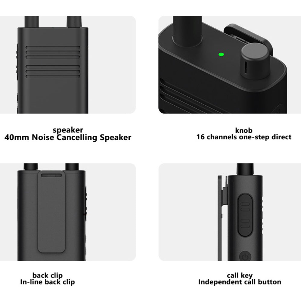 Xiaomi Portable Walkie Talkie Lite 5km Long Range - Black