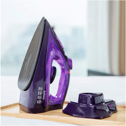 Lofans Cordless Steam Iron YD-012V, Cordless Multi Function Ironing Garment,Fast Heat-Up and Long Steam Time and Anti-dry Burning Protection -  Purple