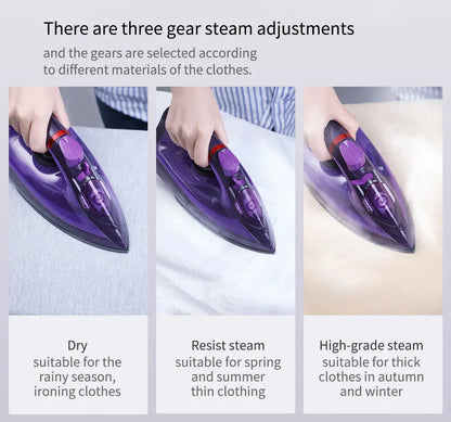 Lofans Cordless Steam Iron YD-012V, Cordless Multi Function Ironing Garment,Fast Heat-Up and Long Steam Time and Anti-dry Burning Protection -  Purple