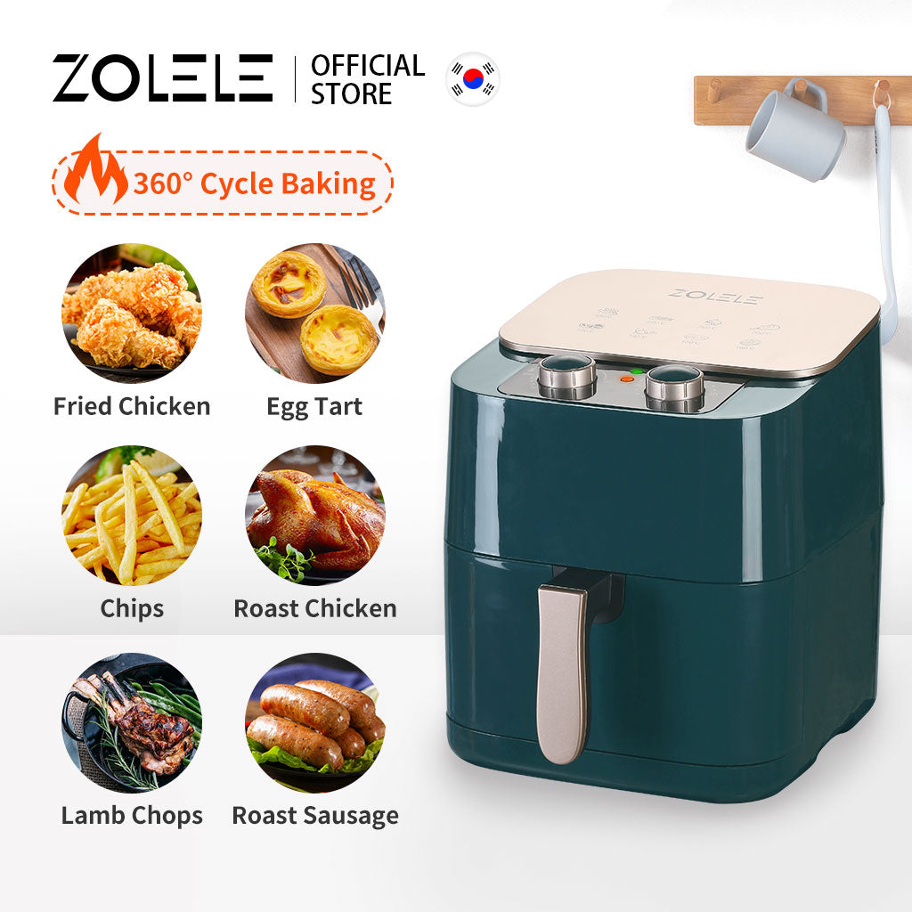 Zolele ZA002 Electric Air Fryer 6.5L Capacity - Green