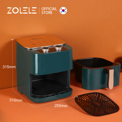 Zolele ZA002 مقلاة هوائية كهربائية بسعة 6.5 لتر - أخضر