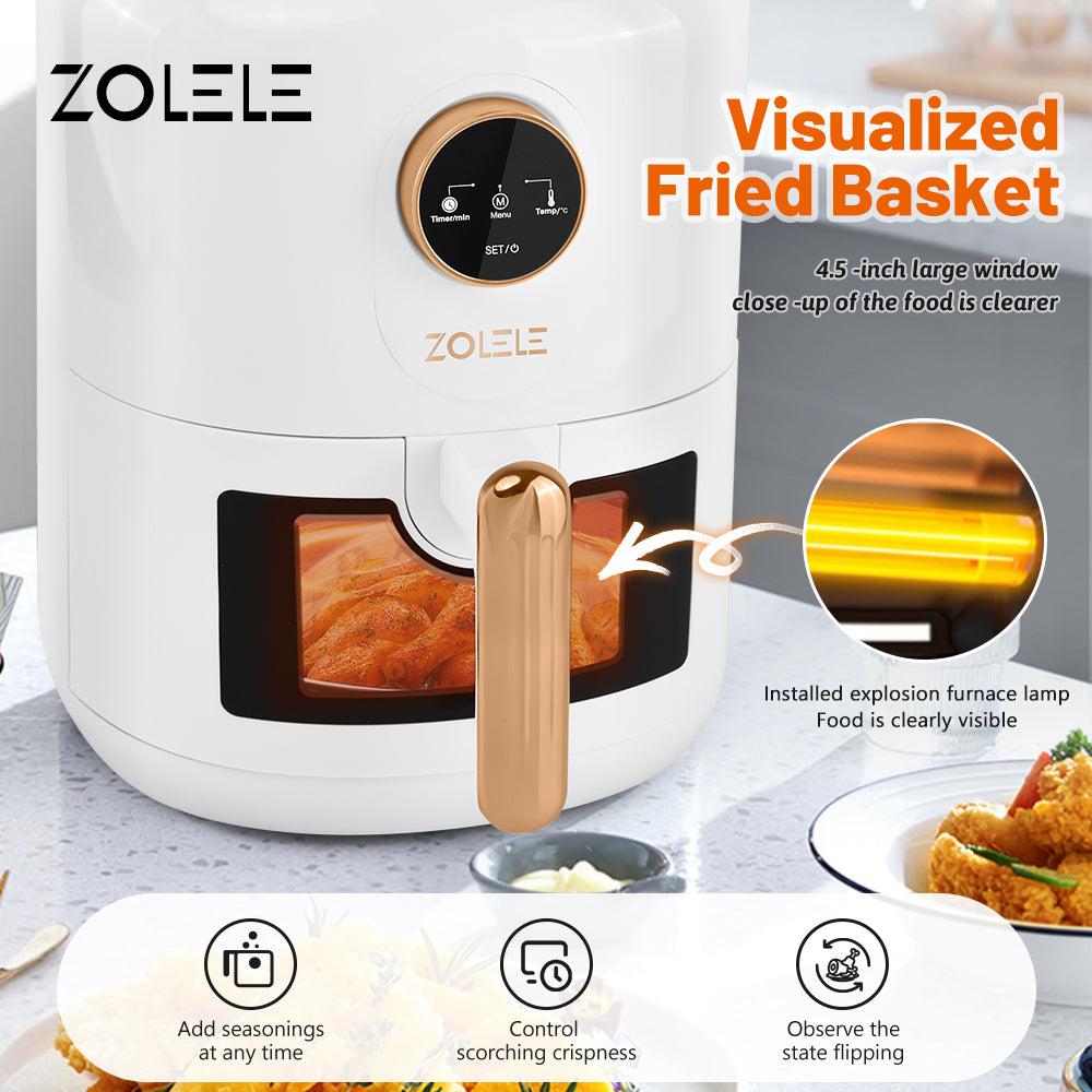 Zolele ZA004 Air Fryer 4.5L Capacity + Bomidi S1 Smart Digital Weight Scale