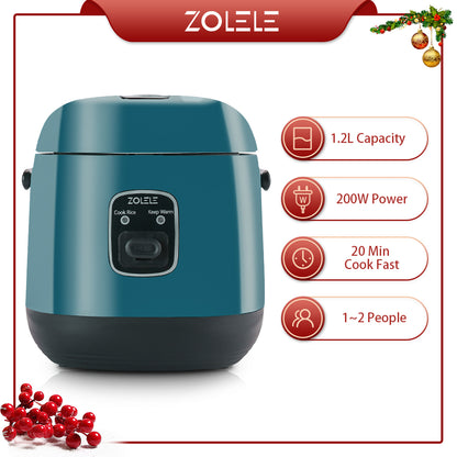 Zolele ZB004 Small Rice Cooker 1.2L Capacity - Green