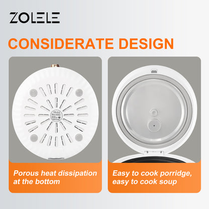 Zolele ZB502 Electric Rice Cooker 1.6L Capacity - White